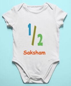 Personalized Half Birthday Baby Rompers