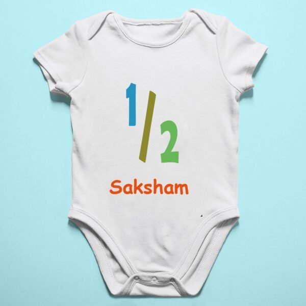 Personalized Half Birthday Baby Rompers