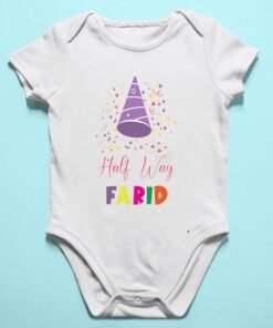 Personalized Half Birthday Baby Rompers