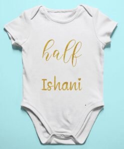 Personalized Half Birthday Baby Rompers