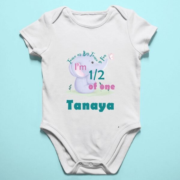 Personalized Half Birthday Baby Rompers