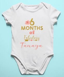 Personalized Half Birthday Baby Rompers