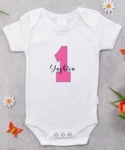 Alternative view of Personalized First Birthday Baby Rompers/T-Shirts