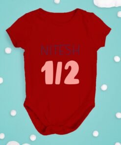 Personalized Half Birthday Baby Rompers
