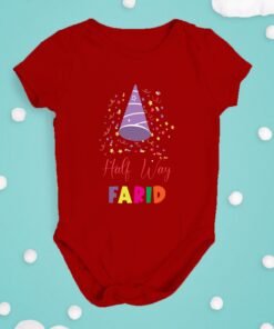 Alternative view of Personalized Half Birthday Baby Rompers