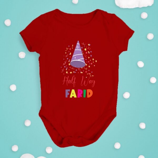 Alternative view of Personalized Half Birthday Baby Rompers