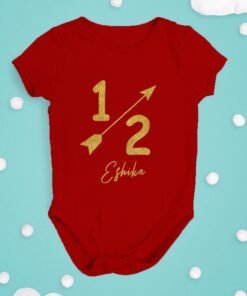 Personalized Half Birthday Baby Rompers
