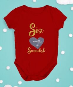 Personalized Half Birthday Baby Rompers