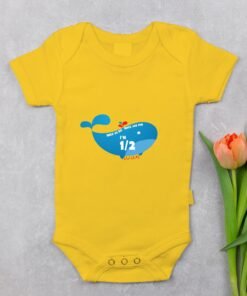 Alternative view of Personalized Half Birthday Baby Rompers