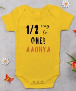 Personalized Half Birthday Baby Rompers