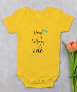 Personalized Half Birthday Baby Rompers