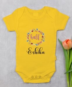 Personalized Half Birthday Baby Rompers