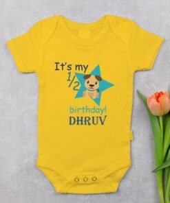 Personalized Half Birthday Baby Rompers
