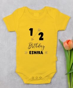 Personalized Half Birthday Baby Rompers