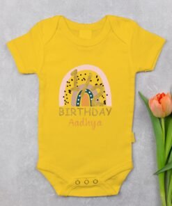 Personalized Half Birthday Baby Rompers
