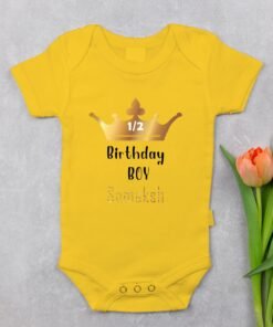 Personalized Half Birthday Baby Rompers