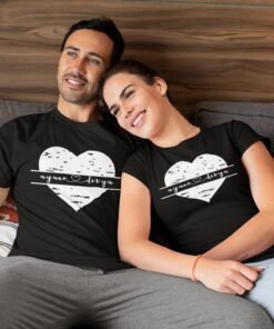 Alternative view of Personalised Couple T Shirts for Pre-Wedding Photoshoots & Anniversary