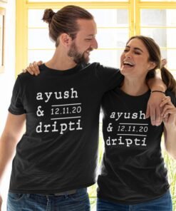 Alternative view of Personalised Couple T Shirts for Pre-Wedding Photoshoots & Anniversary