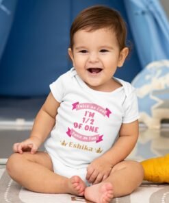 Personalized Half Birthday Baby Rompers