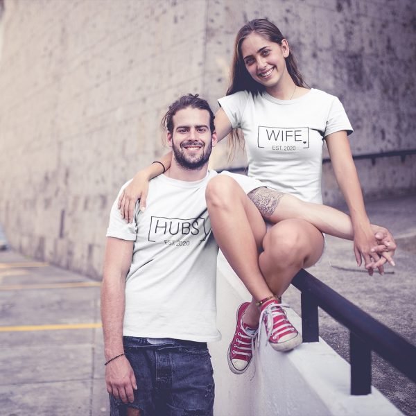 Hubby & Wifey Custom Couple T-Shirts