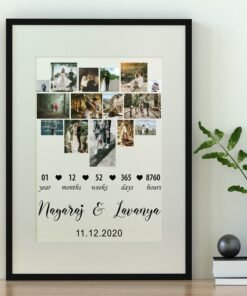 Alternative view of Couples, Couples Heart Collage Frames - Anniversary Gifts for Him & Her - Personalised Home Decor