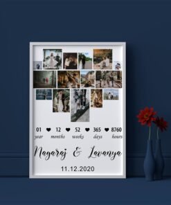 Couples, Couples Heart Collage Frames - Anniversary Gifts for Him & Her - Personalised Home Decor