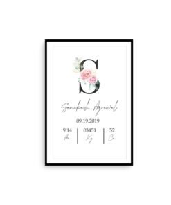 Alternative view of Personalized Baby Birth Milestones Wall Frames - New Born Baby Gifts for Baby Boy or Baby Girl