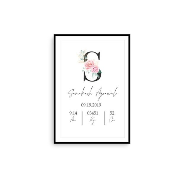 Alternative view of Personalized Baby Birth Milestones Wall Frames - New Born Baby Gifts for Baby Boy or Baby Girl