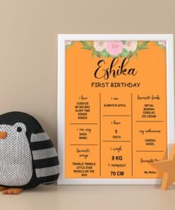 Alternative view of Personalized Baby First Year Poster Wall Frames - First Year Birthday Gifts for Baby Boy or Baby Girl