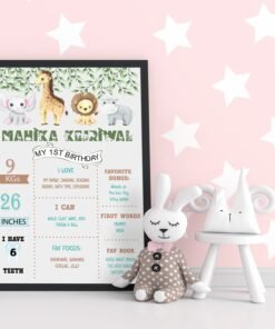 Personalized Baby First Year Poster Wall Frames - First Year Birthday Gifts for Baby Boy or Baby Girl