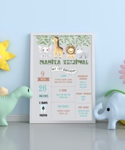Alternative view of Personalized Baby First Year Poster Wall Frames - First Year Birthday Gifts for Baby Boy or Baby Girl