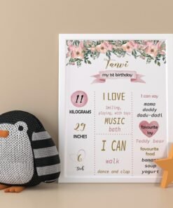 Alternative view of Personalized Baby First Year Poster Wall Frames - First Year Birthday Gifts for Baby Boy or Baby Girl