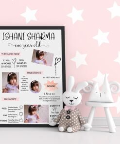 Alternative view of Personalized Baby First Year Poster Wall Frames - First Year Birthday Gifts for Baby Boy or Baby Girl