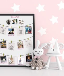 Personalized Baby First Year Photo Collage Wall Frames - First Year Birthday Gifts for Baby Boy or Baby Girl