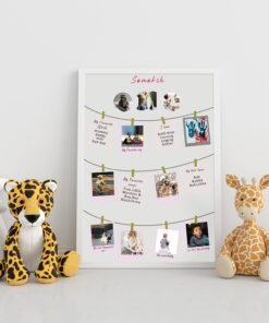 Alternative view of Personalized Baby First Year Photo Collage Wall Frames - First Year Birthday Gifts for Baby Boy or Baby Girl