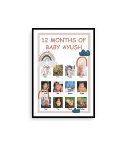 Alternative view of Personalized Baby First Year Photo Collage Wall Frames - First Year Birthday Gifts for Baby Boy or Baby Girl