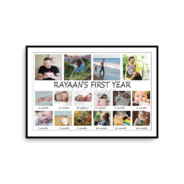 Alternative view of Personalized Baby First Year Photo Collage Wall Frames