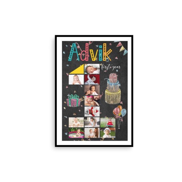 Alternative view of Personalized Baby First Year Photo Collage Wall Frames