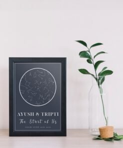 Alternative view of Couples Personalised Star Map Frames - Anniversary Gifts for Him & Her - Personalised Home Decor