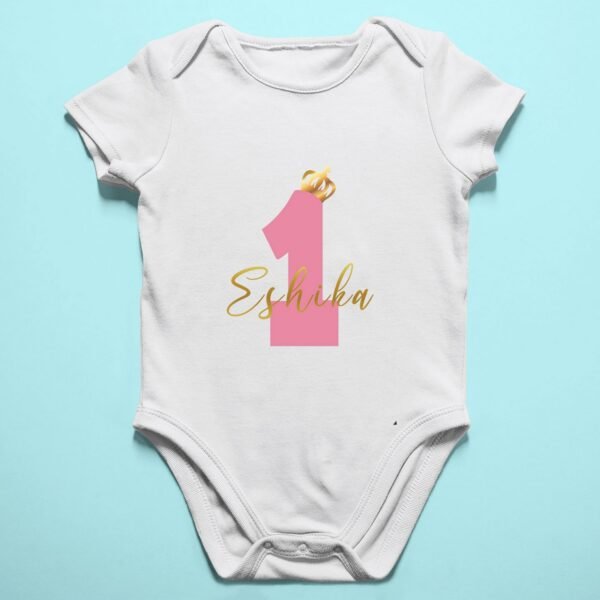 Alternative view of Personalized First Birthday Baby Rompers/T-Shirts
