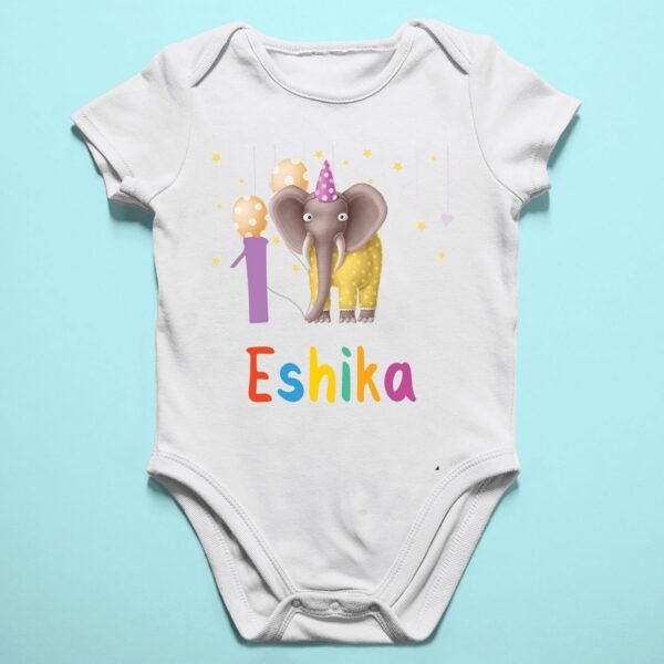 Alternative view of Personalized First Birthday Baby Rompers/T-Shirts