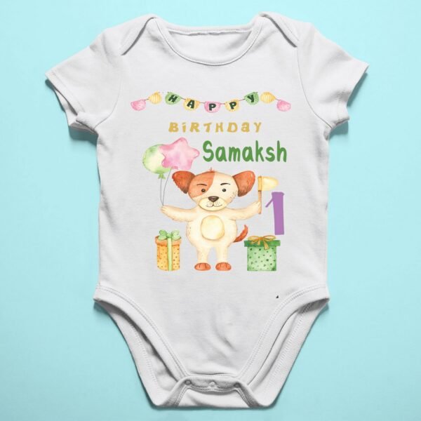 Alternative view of Personalized First Birthday Baby Rompers/T-Shirts