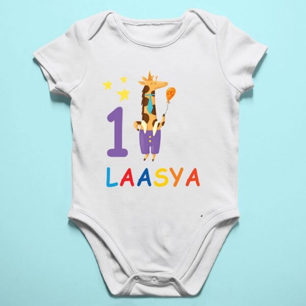 Alternative view of Personalized First Birthday Baby Rompers/T-Shirts