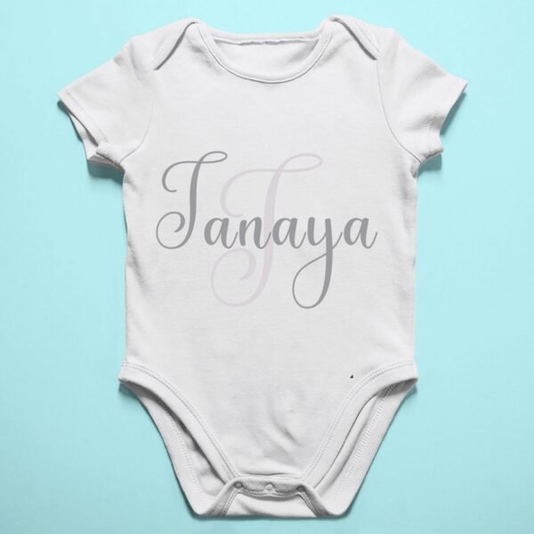 Alternative view of Personalised Baby Names Rompers & T-Shirts
