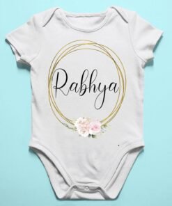 Alternative view of Personalised Baby Names Rompers & T-Shirts