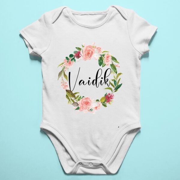 Alternative view of Personalised Baby Names Rompers & T-Shirts