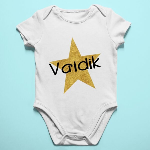 Alternative view of Personalised Baby Names Rompers & T-Shirts