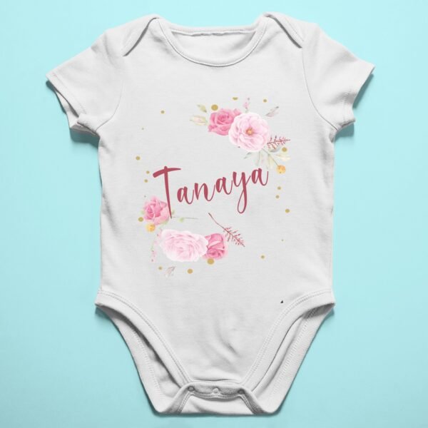 Alternative view of Personalised Baby Names Rompers & T-Shirts