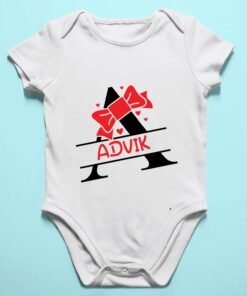Alternative view of Personalised Baby Names Rompers & T-Shirts