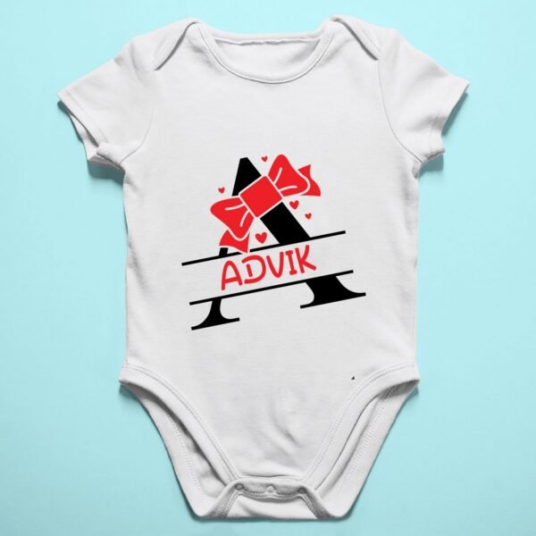 Alternative view of Personalised Baby Names Rompers & T-Shirts